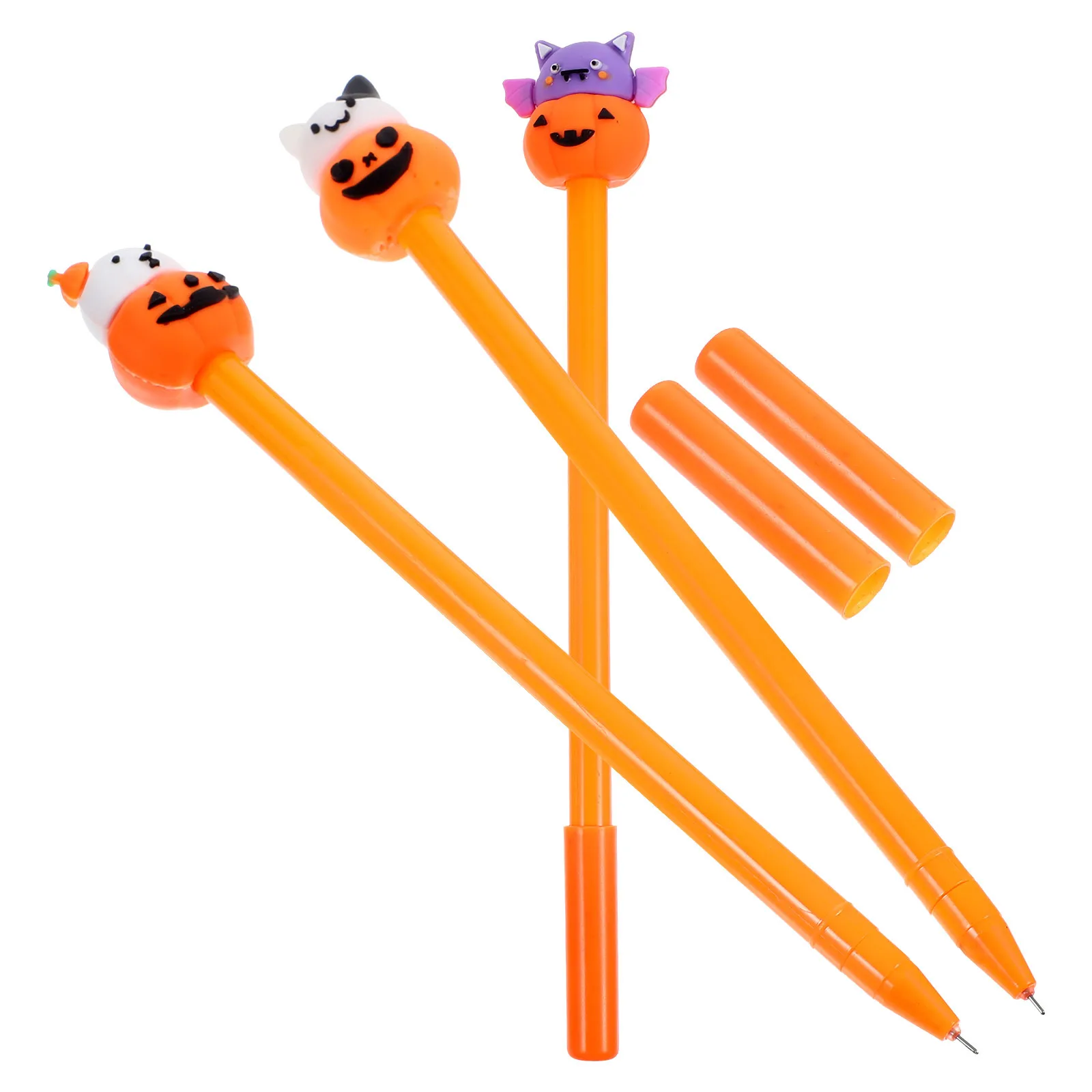 

3Pcs Halloween Pumpkin Pens Cute Kawaii Signature Writing Stationery for Students Teachers Gifts Halloween Pens