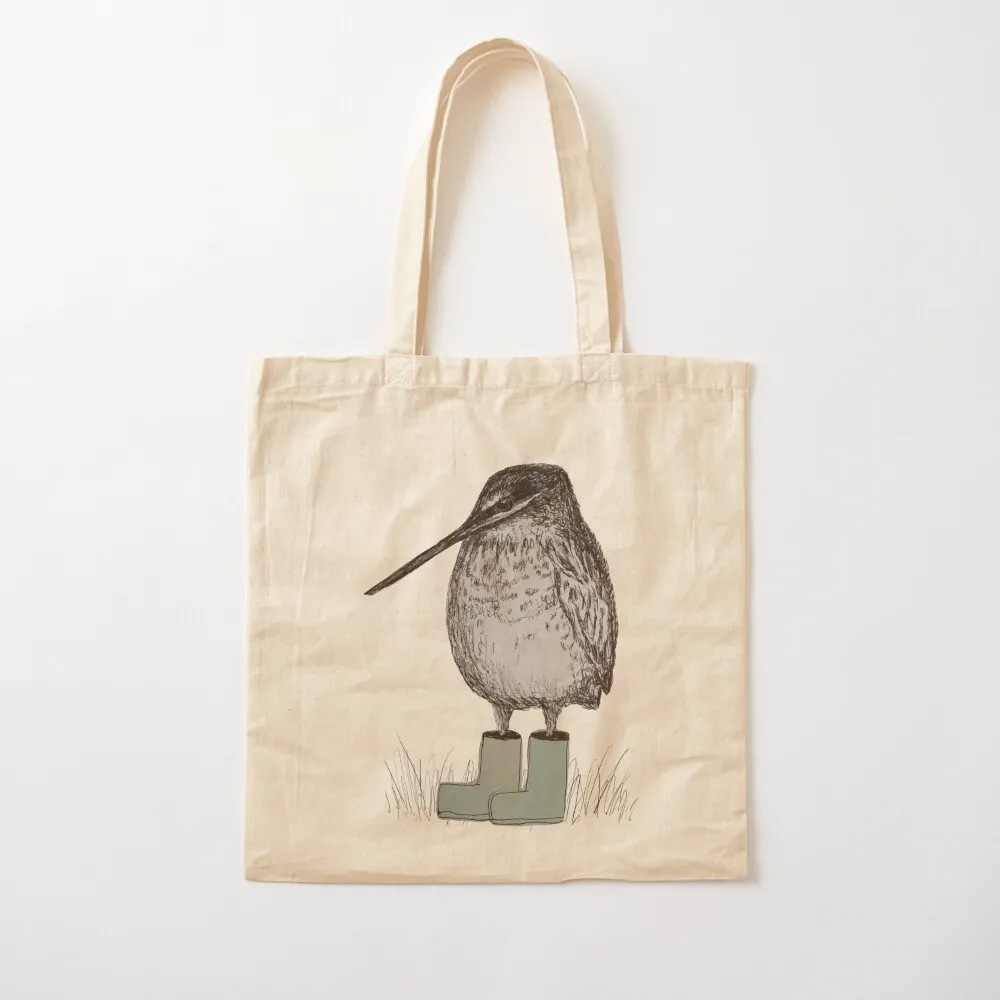 

Snipe in Silver Wellies Tote Bag reusable shopping bag shopping bags foldable shoping bag