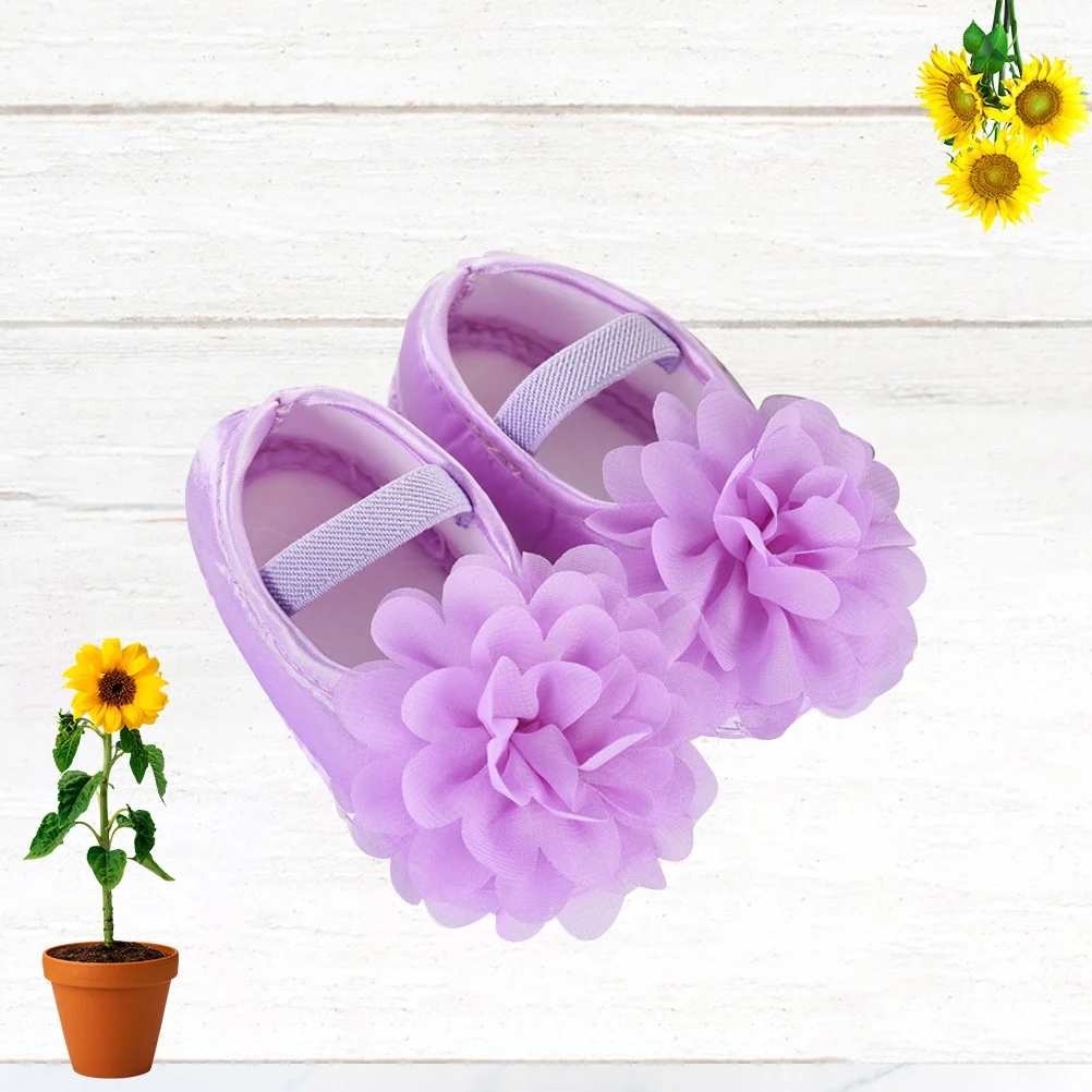 زوج واحد من أحذية الفتيات الصغيرات نعل شريط غير قابل للانزلاق مرفق من الصعب لإزالة تصميم جميل رائع للأطفال حديثي الولادة #1