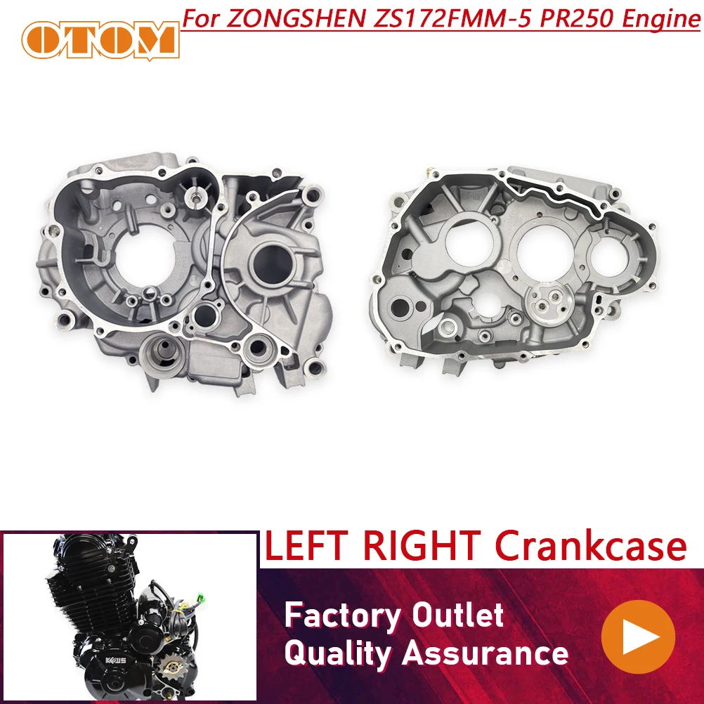 

Левый и правый картер мотоцикла PR250, кривошипный вал двигателя, крышка картера для двигателя ZONGSHEN ZS172FMM-5, AJ1 KEWS, мотокросс