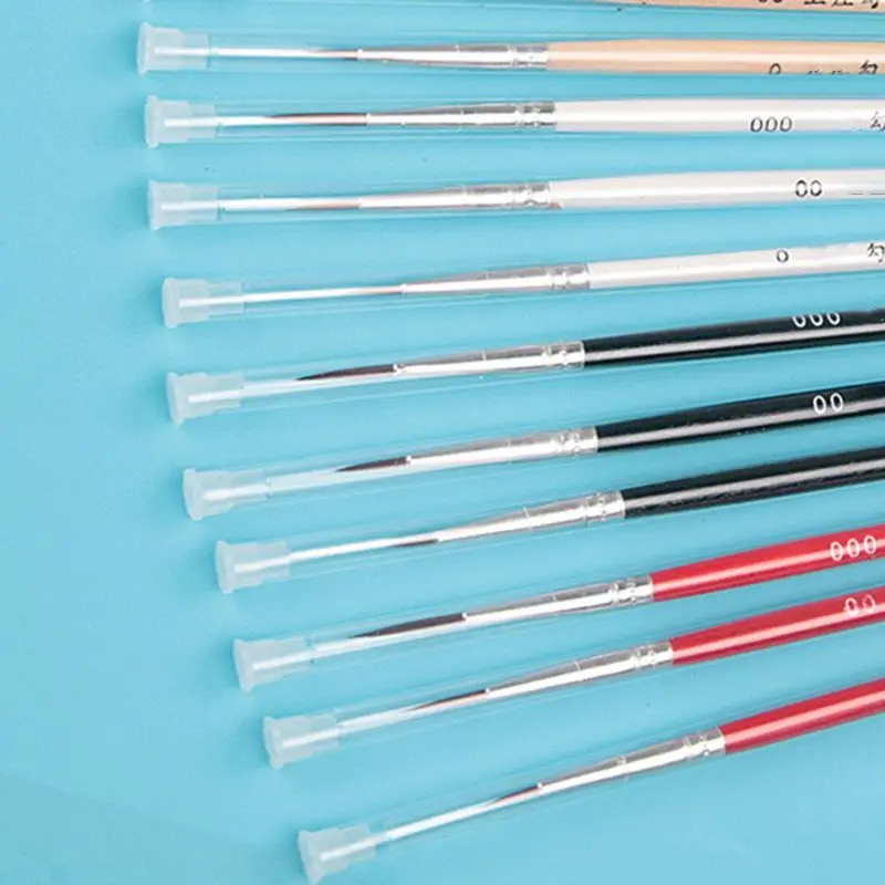 3 chiếc 0 00 000 Móc Dòng Bút Chuyên Nghiệp Mỹ Đầu Vẽ Cọ Acrylic