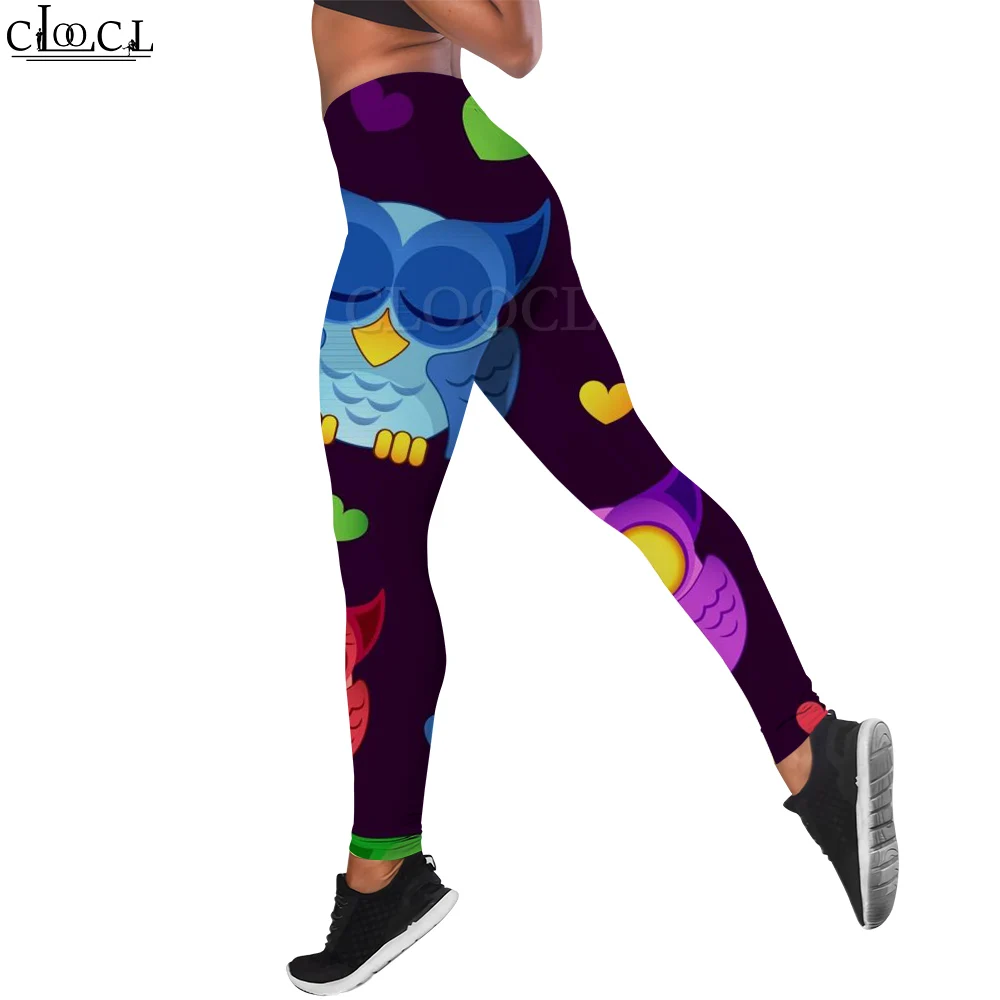 

CLOOCL Fashion Women Legging Watercolor Owl Graphics 3D Printed Trousers Gym Training High Waist Slim Leggings Pants Women