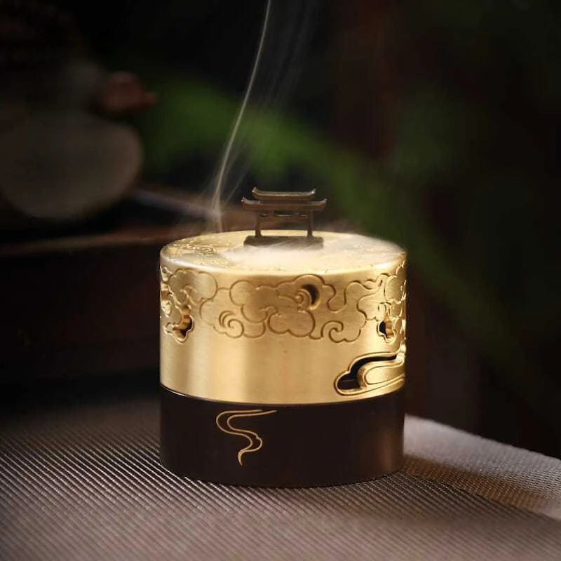 Xiangyun Pure Copper Incense Burner Household Indoor Antique Sandalwood Incense Burner Creative Exquisite Desktop Decoration New