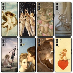 Angel Cupido Art Verfdoos Voor Samsung Galaxy S23 S22 S21 Ultra S20 Fe S10 S9 Note 10 Plus Noot 20 Ultra Hoes