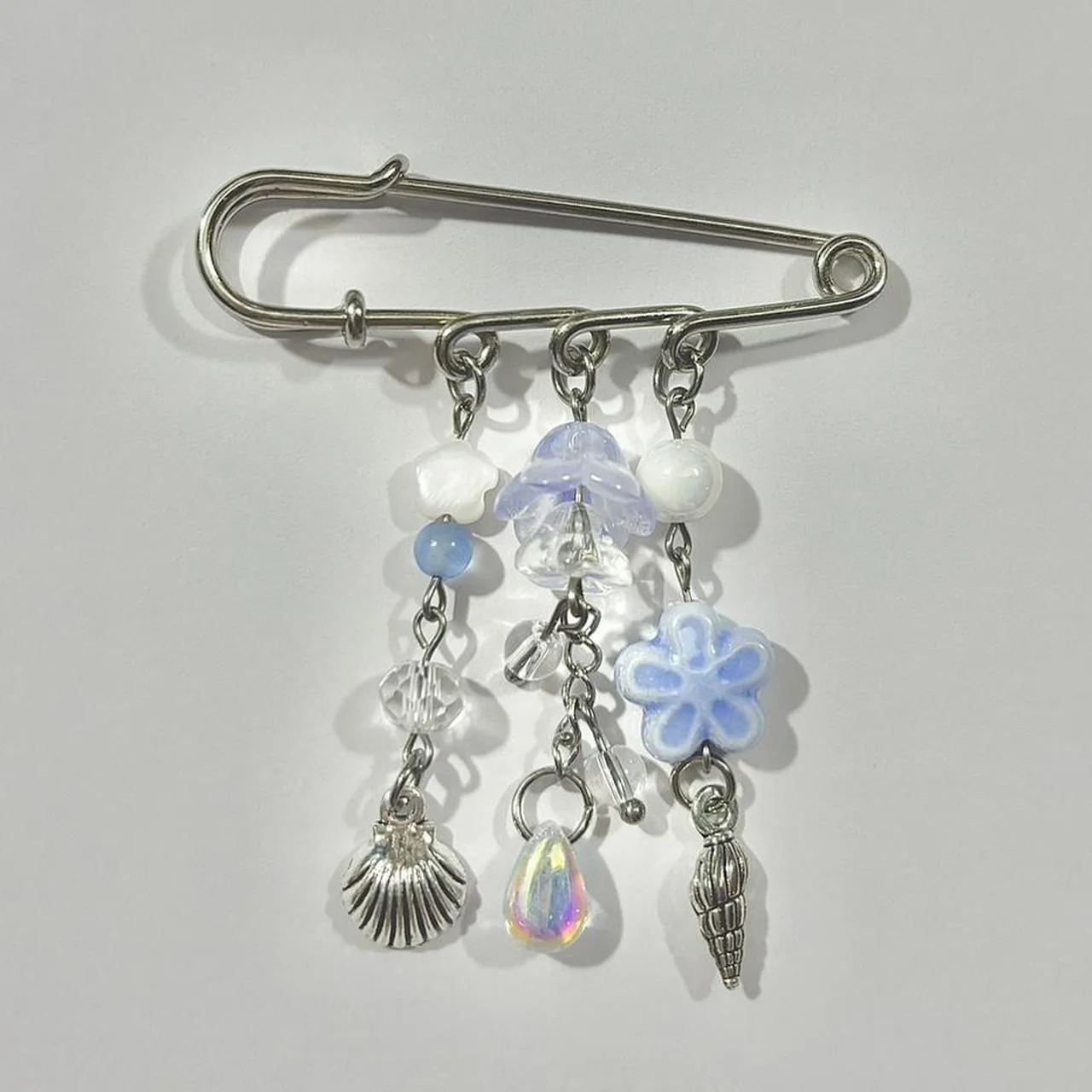 handmade jellyfish inspired bag pincharm