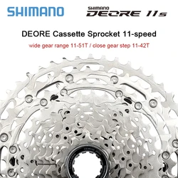 Shimano-piñón de bicicleta de montaña Deore 11 S CS M5100, 11V K7, 11-42T, 51T, rueda libre, trinquete de 11 velocidades, piezas de bicicleta