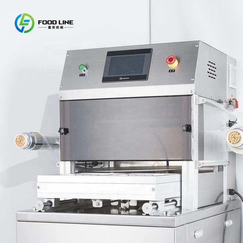 Customized Automatic MAP Tray Sealer Machine Modified Atmosphere Packaging for Food 304 Stainless Steel CE Certified