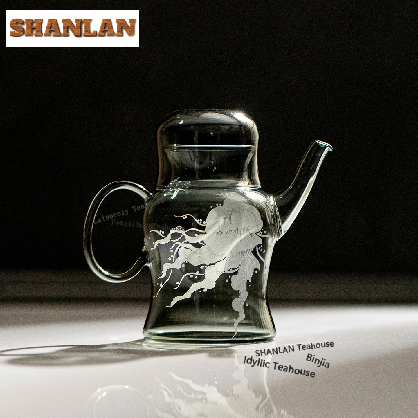 

210ml Glass Seajelly Teapot Teapot Luxury Tea Infuser Pot Tea Brewing Kettle With Strainer Dahongpao Chinese Tea Set Collection