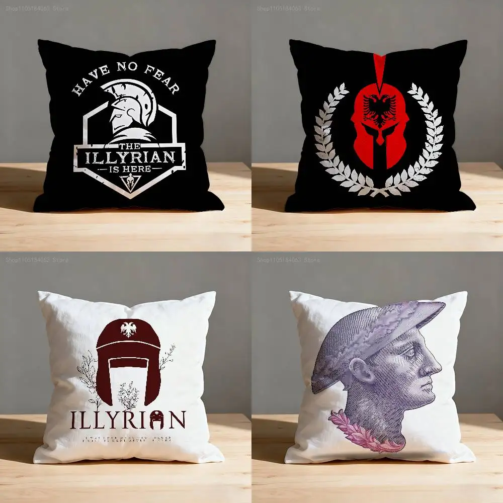 

I-Illyrian A-Albania Pillowcases Bedroom Living Room Sofa Home Decor Polyester Cushion Cover with Zipper