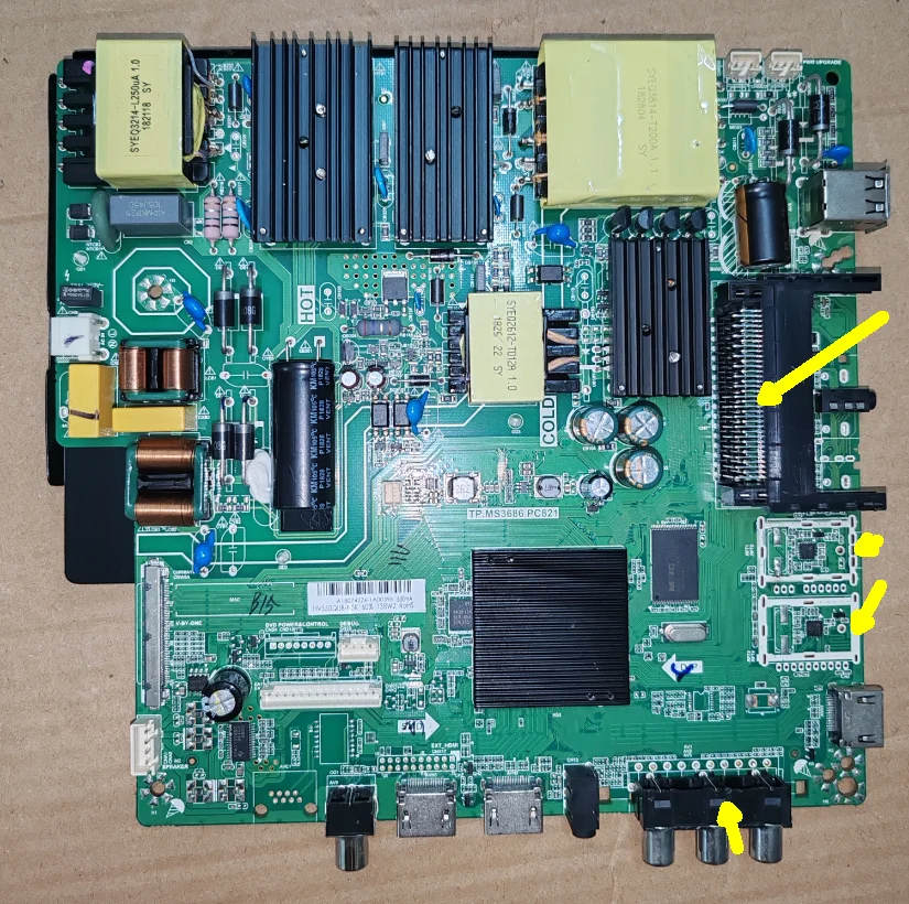 

TP.MS3686.PC821 Three in one 4K TV motherboard Physical photos, tested well, 2 specifications