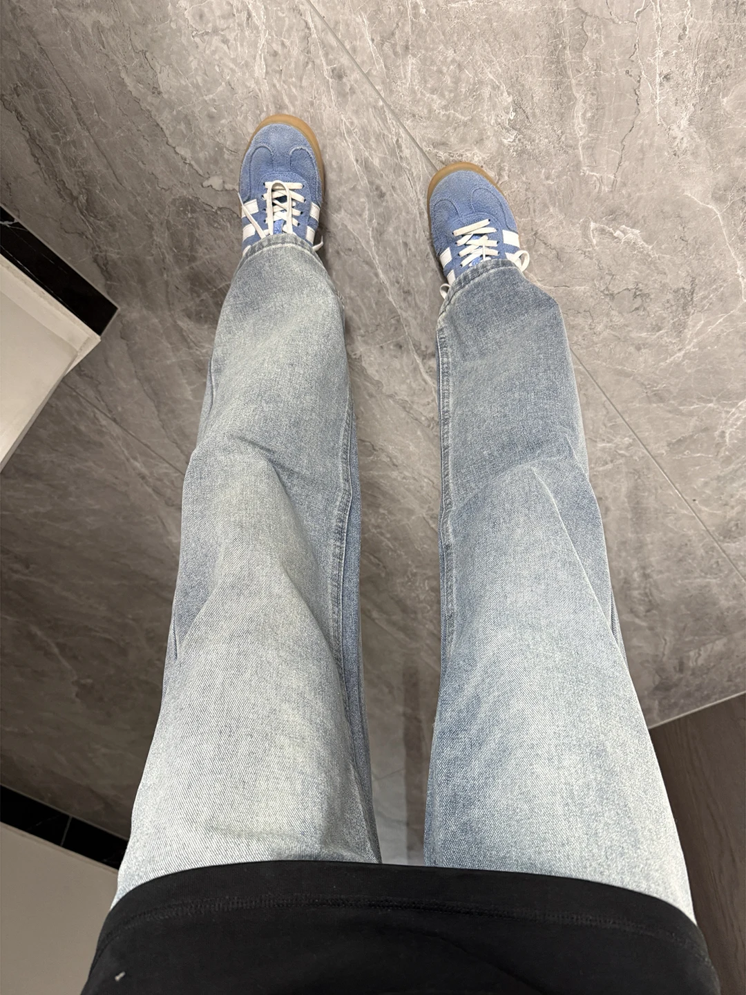 

Light Blue Men's Slim Fit Straight Leg Jeans Autumn Winter High Street Vibe Flared Pants Cleanfit Sle Casual Wear
