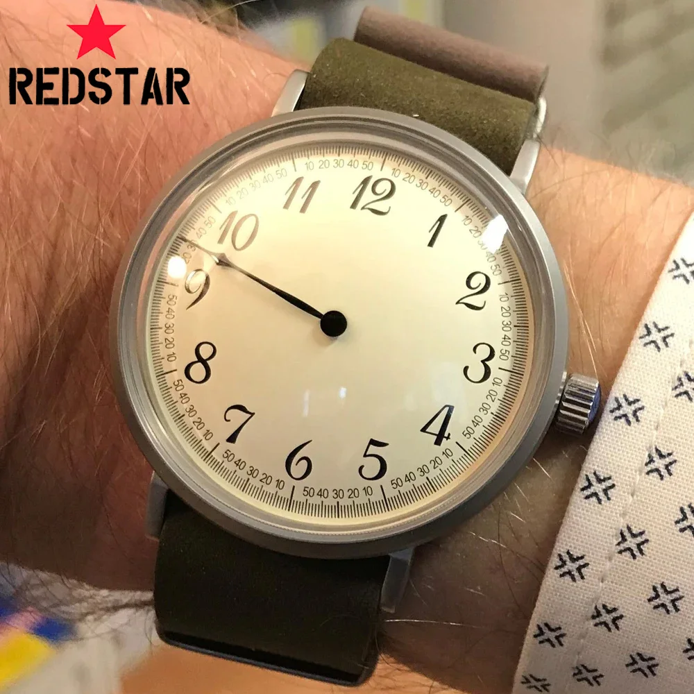 ساعة حمراء ستار-ساعات عتيقة ، غواصة روسية ، ساعة ميكانيكية يدوية الملء ، يد واحدة ، طيارين أكريليك ، سلسلة 40 *