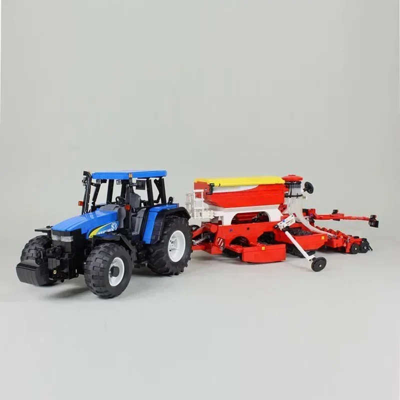 MOC-23362 Tractor & MOC-74950T3 Zaaimachine Montage Splicing Bouwstenen RC Transport Tractor Model Kinderen Verjaardag Speelgoed Geschenken