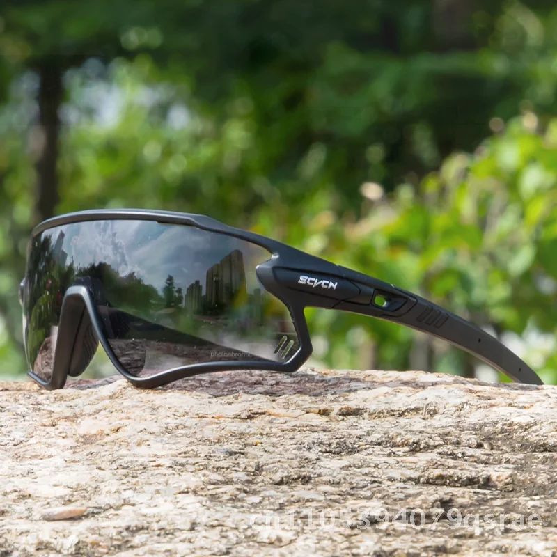 

Фотохромные ветрозащитные очки для верховой езды, очки для горного велосипеда, профессиональные спортивные очки на открытом воздухе, полная оправа, унисекс, TR90, регулируемый нос