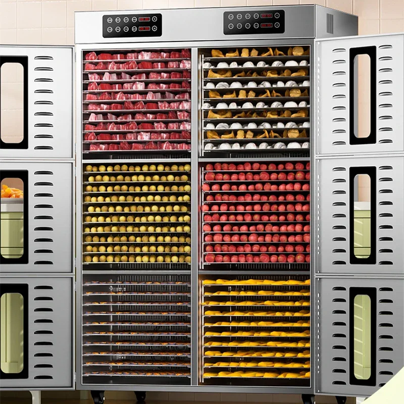 &60-Layer Multifunctional Food Dehydrator, 4500W Commercial & Household Fruit Dryer, Vertical Adjustable Temperature Drying Mach