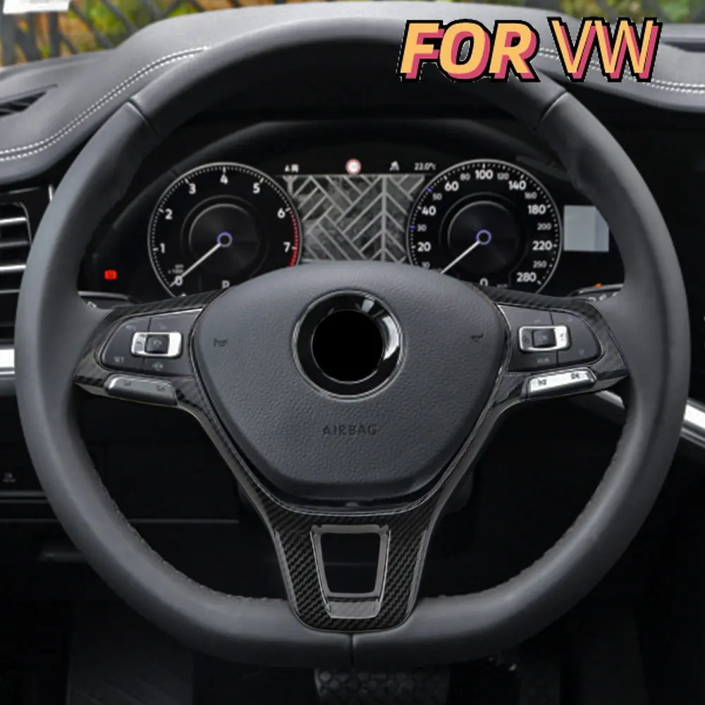 Car Steering Wheel Panel Cover Trim for Volkswagen VW Tiguan MK2 Golf 7 Polo T-Cross T-Roc Touran Jetta 2017-2019