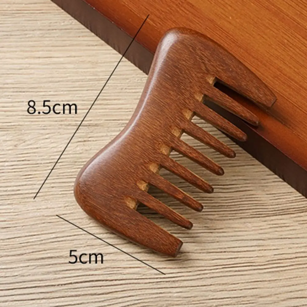 New Thicken Wooden Wide Tooth Comb Natural Large Sandalwood Hair Combs Anti-static Head Scalp Massager Women and Men