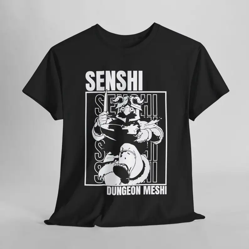 Senshi Dungeon Meshi Delicious in Dungeon TShirt Anime Graphic Tee Unique Design Perfect for Gamers & Anime Fans