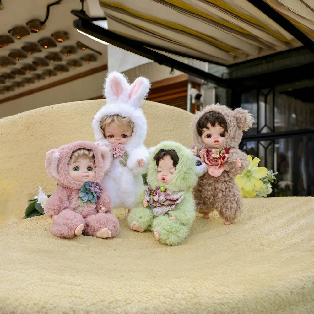 

10 Inch Cloveray Cute Realistic Vinyl Doll Hand Plush Animal Series Doll Handmade High Quality Toy Original Art For Kid Gift