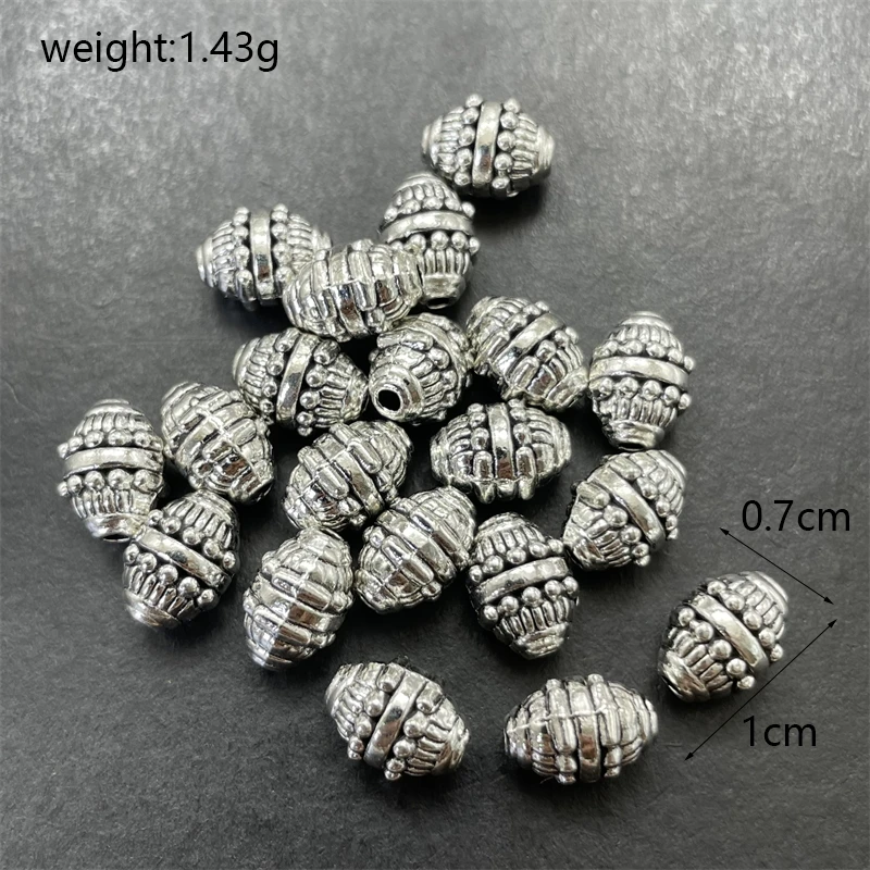 Cute Pitting Oval Series Perforated Spacer Beads DIY Jewelry Amulet Craft Making Bracelet Necklace Connector Accessorie 20/30pcs