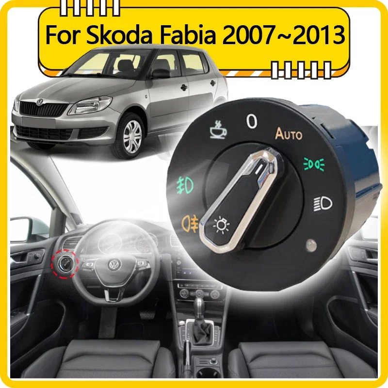 

For Skoda Fabia 2 MK2 5J MG 2007~2013 Headlight Automatic Switch Upgrade Car Accessories Auto Light Control Modified Device 2011