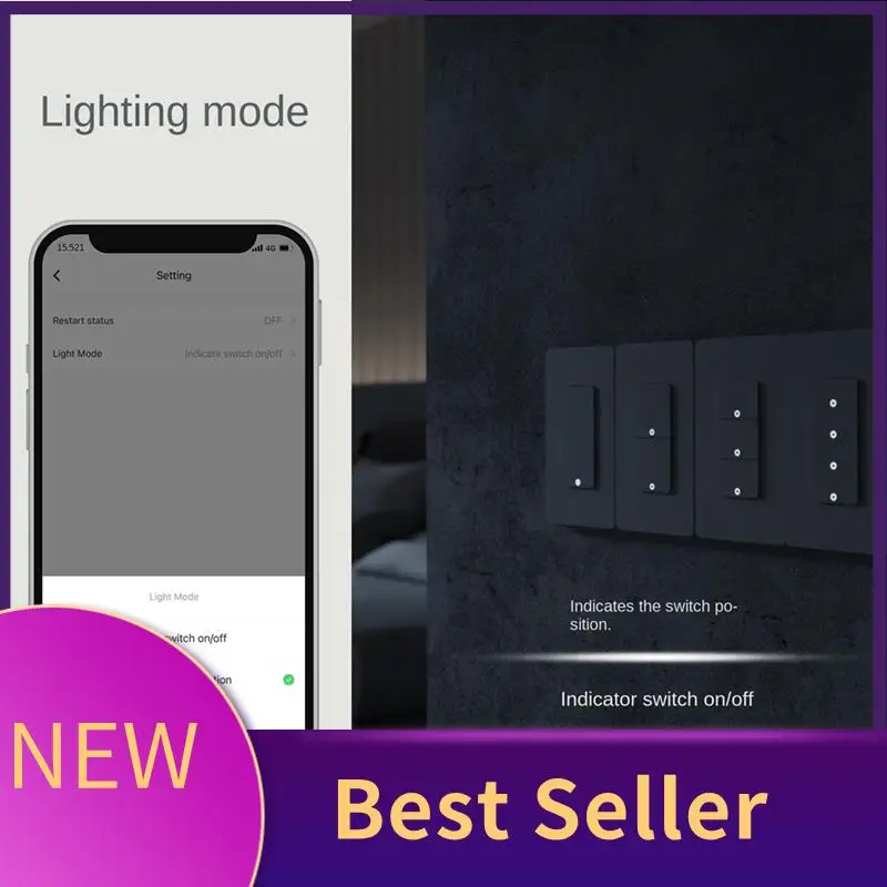 ABLU-Tuya Zigbee Push Button Switches Physical Smart US Light Wall Switch Gang Timer Voice Control US Plug