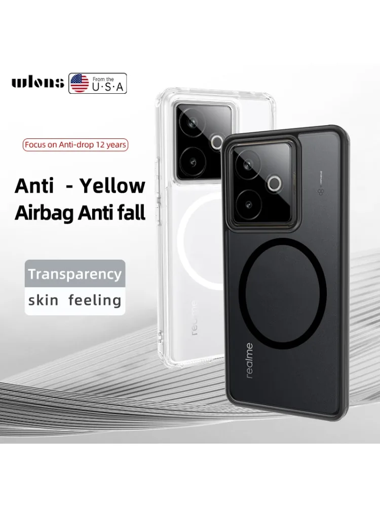 Etui na Realme GT7 7T Global Version Luxury Matte Magnet Magsafe Cover For Realme GT7 Dream Edition Wireless Charging Funda — zdjęcie produktu 7