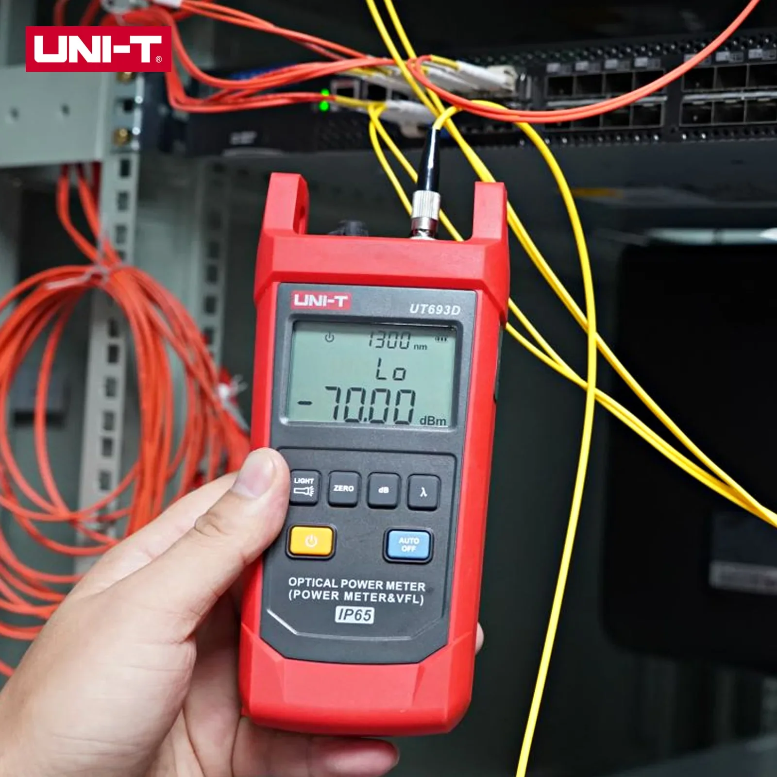 UNI-T UT693D Optical Power Meter IP65 Handheld Optical All-in-one Visual Fault Locator Fiber Optic Breakpoint Detection FC/SC/ST