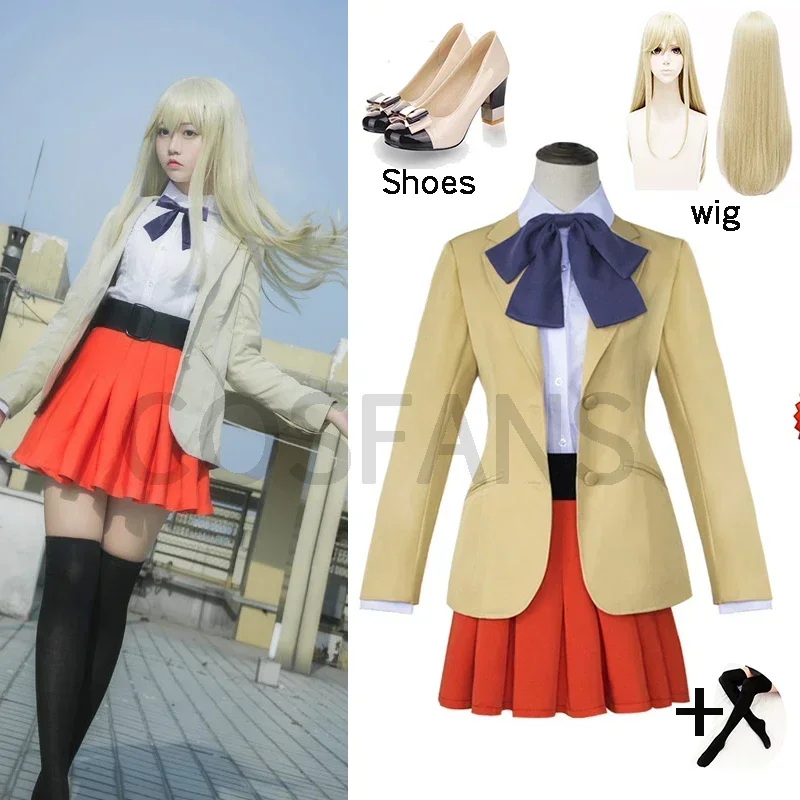 Uniforme de Cosplay de Anime Hakata Tonkotsu Ramens Lin Xianming, abrigo, camisa, vestido, uniforme, disfraces, Cosplay de Halloween para mujer