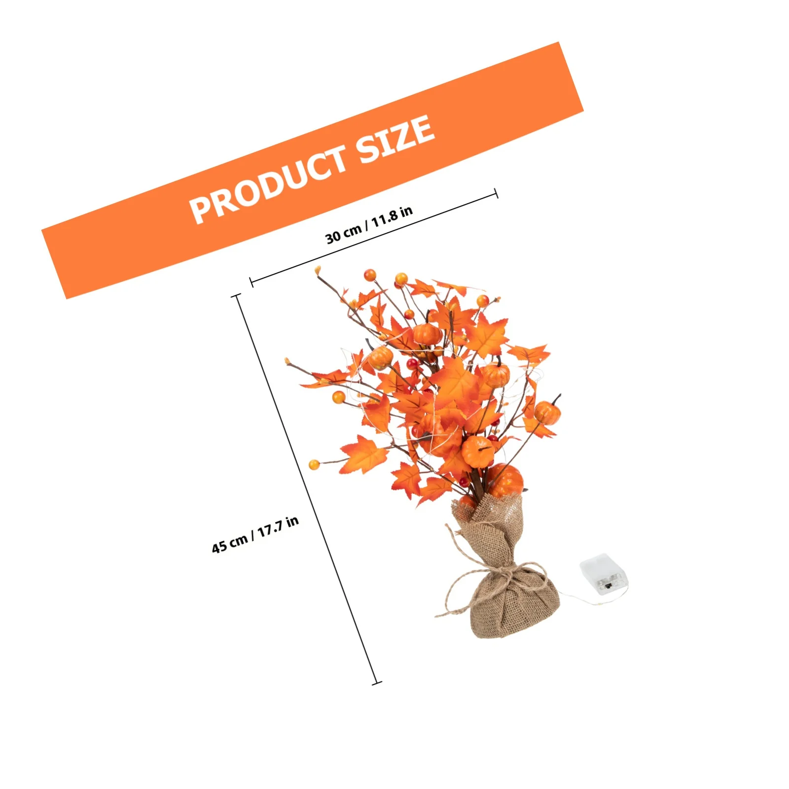 Maple Landscape Light Fall Thanksgiving Decor Led Tree Adornment Indoor Desktop Powered Lighted Artificial Tree For