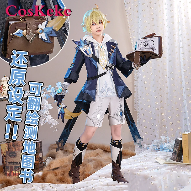 

CosKeKe Mika Cosplay Costume New Game Genshin Impact Handsome Battle Uniform Men Anime Halloween Party Role Play Clothing S-XL