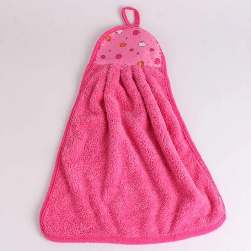 Coral Velvet Water Absorbent Towel Cute Baby Nursery Wipe Hand Towel Kitchen Used Hanging Dishcloths Children Bathing Towel