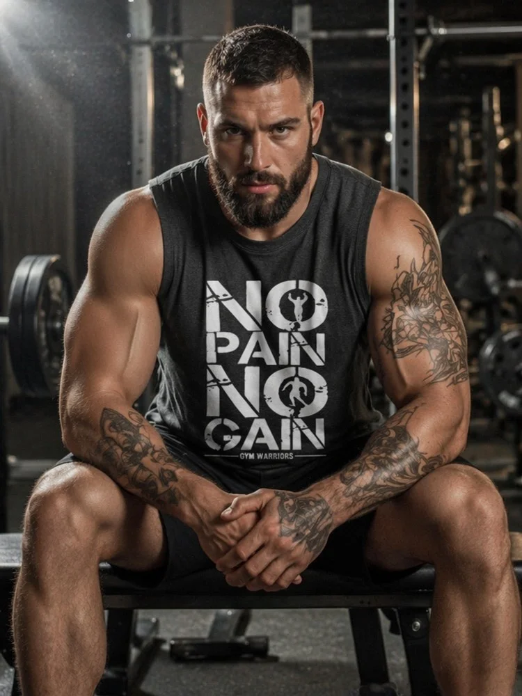 

Summer Muscle Man Quick-Dry Fitness Tank Top with Ultra-Soft Elastic Sleeveless Sports Shirt for Running and Fitness