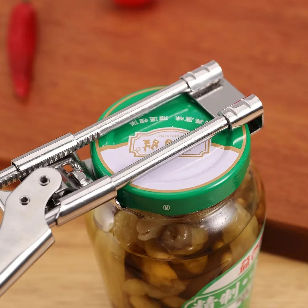 Rotating Cap Stainless Steel Screw Cap Rotating Manual Adjustable Can Opener Anti Slip Bottle Cap Kitchen Tool Bottle Opener Hot