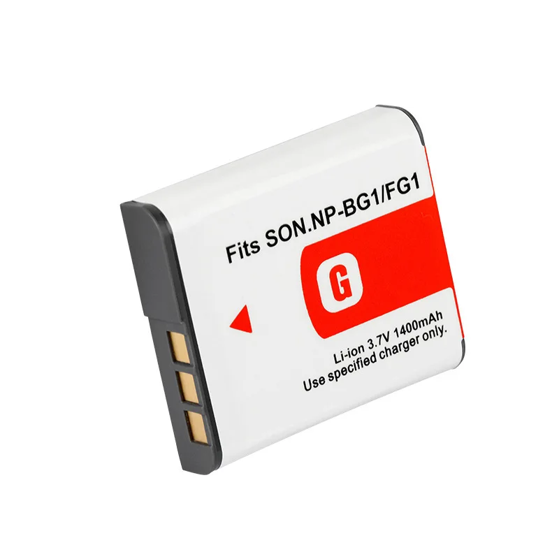 NP-BG1/FG1 3.7v 1400mAh Lithium Battery Suitable for Sony NP-FG1 NP-BG1 Series Camera Battery with Full Decoding and No Pop Ups