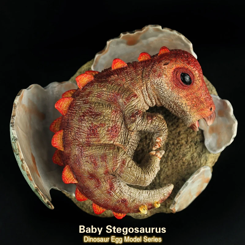 

Dinosaur Model Stegosaurus Egg Sculpture Resin Toy Stegosaurus Baby Realistic Model Collectible Action Figure Collect Ornaments