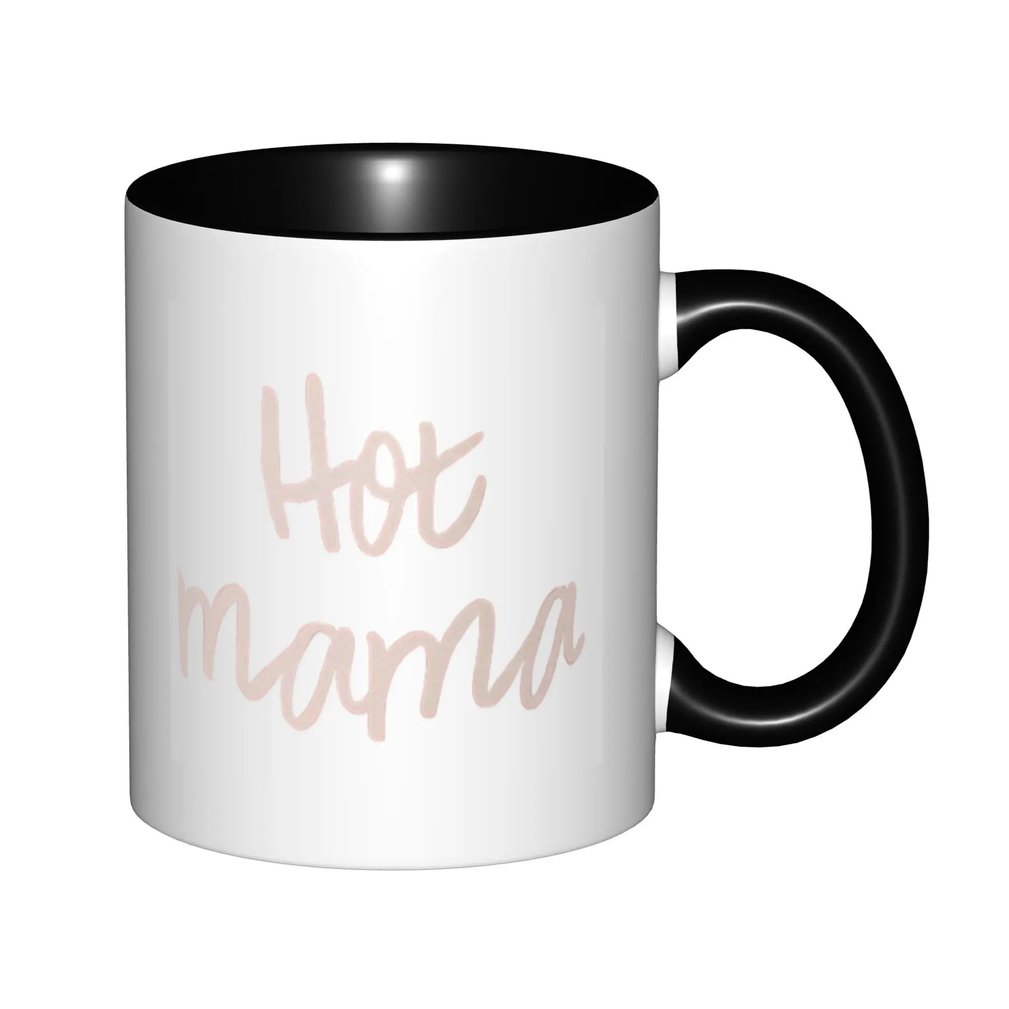 

Mom Life Hot Mama Mugs With Black Handle Birthday Coffee Mugs Ceramic Tea Cups 11oz