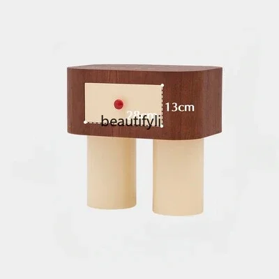 xCream Style Bedside Table Creative Bedroom Bedside Cabinet Medium and Ancient Small Narrow Cabinet Cute Storage Cabinet