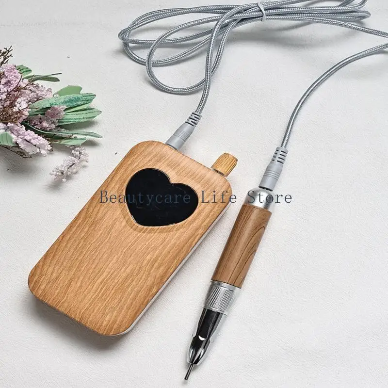 652C Draagbare elektrische nagel Shaper houten handvat ontwerp variabele snelheid regeling lage trillingen lage trillingen