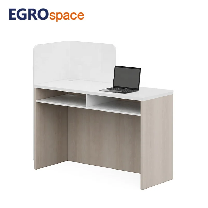 Modern Luxury Office Reception Furniture Wood Design Modern White Hotel Counter Desk