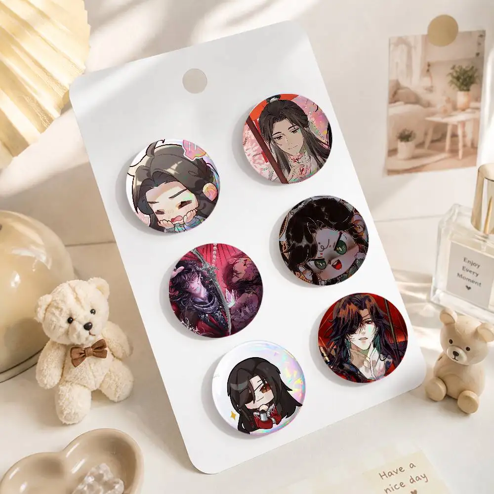 Anime Heaven Officials Blessing Cute Cool Round Pin Badge Set For Game Music Fans Backpack Denim Jacket Hat Decoration