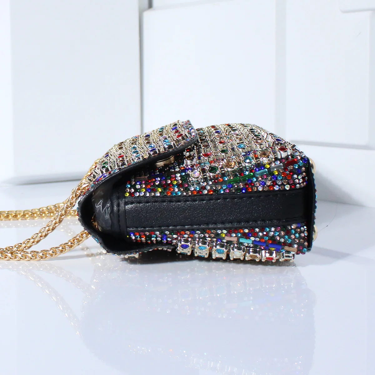 Bolsa versátil Rhinestone Shoulder para mulheres, Crossbody Chain Bag, Evening Clutch Burses, Designer de luxo, Diamante, Festa