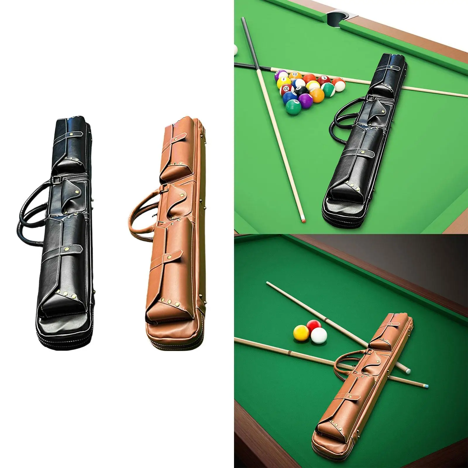 Kolam Renang Cue Case kolam renang kantong penyimpanan 6 lubang 1/2 portabel kolam renang Snooker Cue Bag