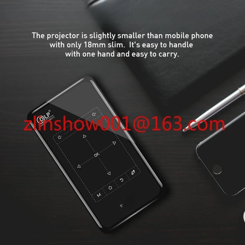 II Mini Portable Home DLP Full HD Projector Touch Keys يدعم بطاقة TF Android 9 Smart Projector