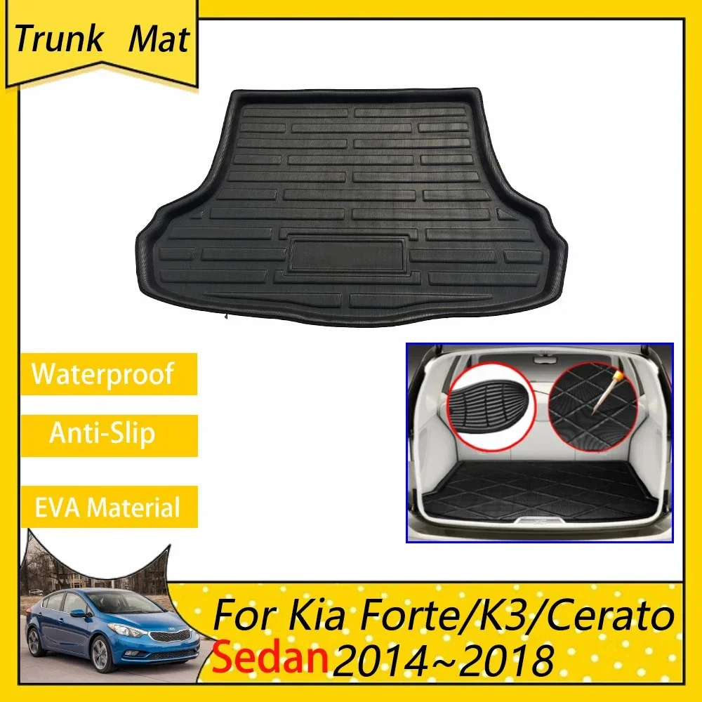 

Car Trunk Mats For Kia Forte K3 Cerato YD Sedan 2014 2015 2016 2017 2018 Waterproof Tray Liner Cargo Boot Storage Accessories