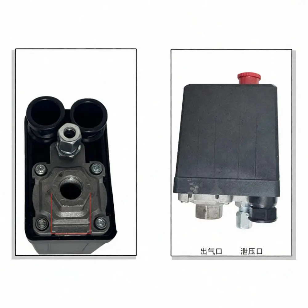 Industrial Air Compressor Switch Bracket Assembly For ZY Pump Single Hole Pneumatic Pressure Control Valve Replacement