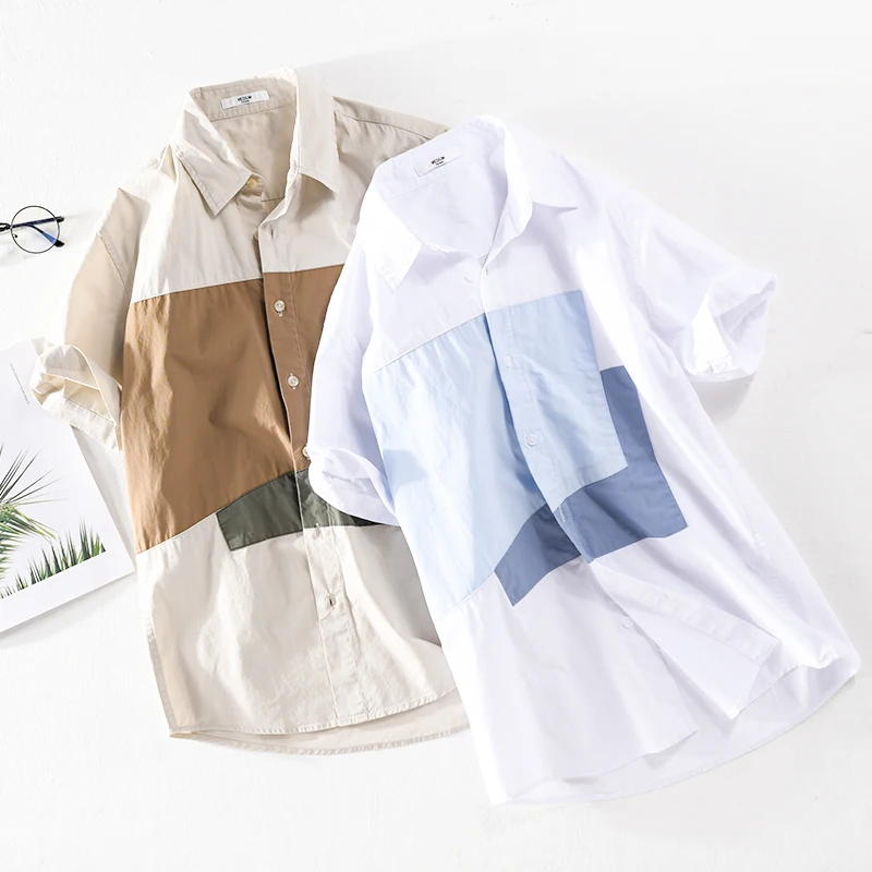 

New Stylish Short-sleeve Casual Cotton Brand Shirts For Men Trend Comfortable Tops Clothing Camisa Masculina Fast Drop Shipping