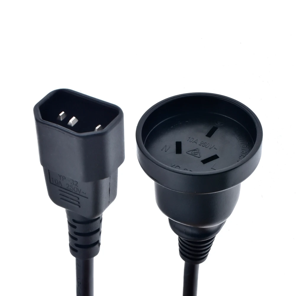 Power Adapter Cord For PDU PSU USP ,IEC 320 C14 Male Plug to SAA Australia 3Pin Female Power Extension Cable image 4