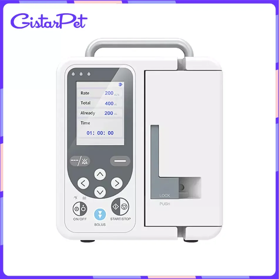 Veterinary Use Infusion pump Equipment real-time alarm Large LCD Display Volumetric IV Fluid Syringe Pump Vet Clinic Instrument