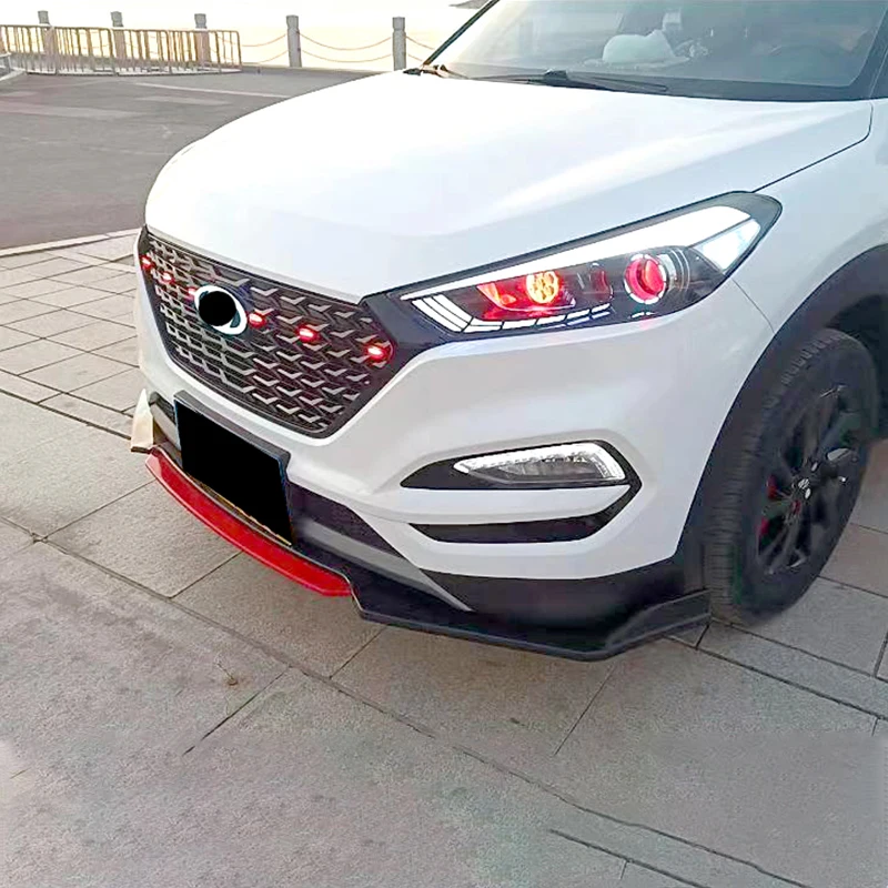 For Hyundai Tucson Front Bumper Split Lip Body Kit Spoiler Diffuser Deflector 2015-23 High Quality Sports Modification Accessory